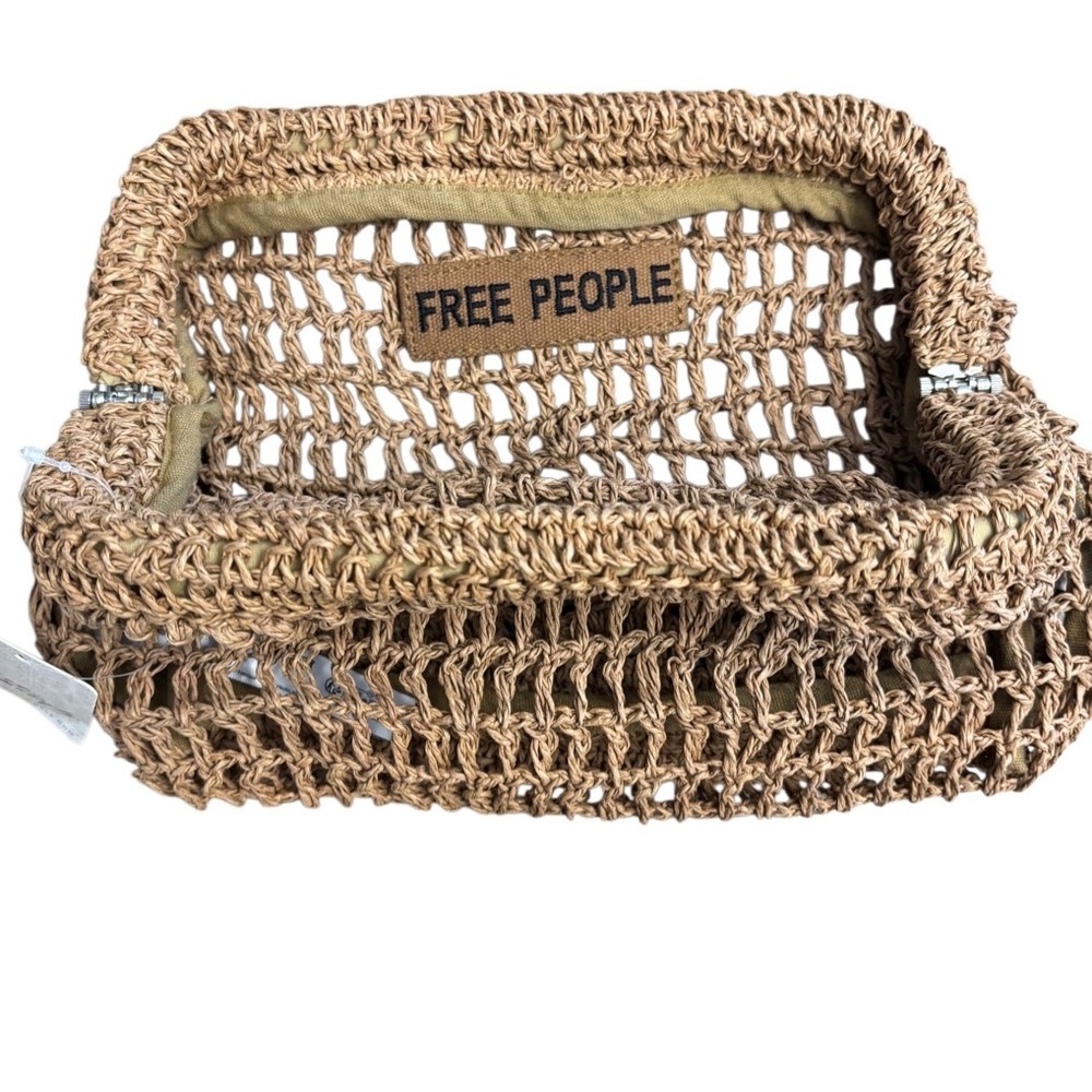 NWT Free People Sand Bound Clutch in Tan - Picture 3 of 5